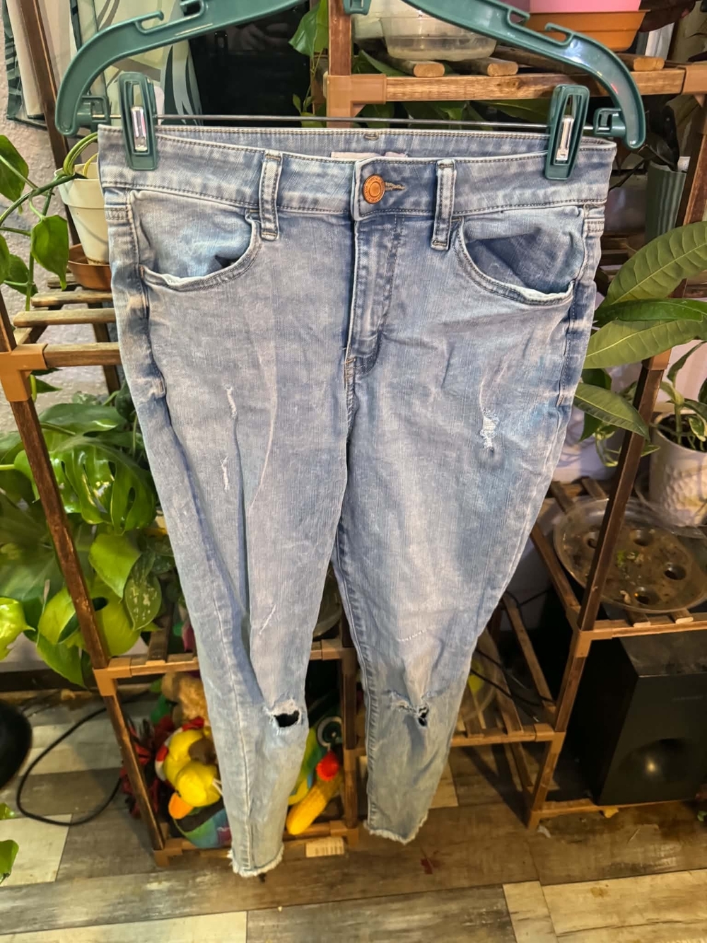 SO Light Blue Distressed Skinny Jeans